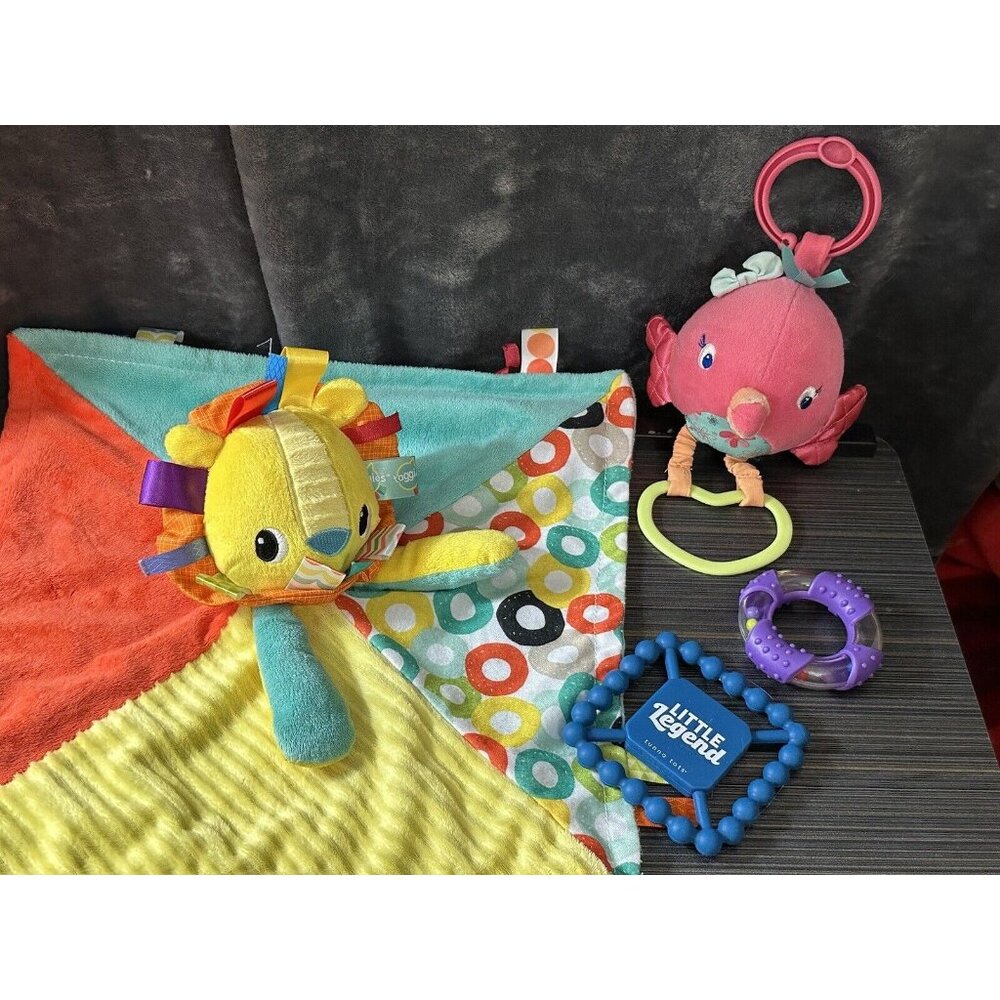 Bright Stars Taggies Lion Lovey Baby Security Blanket Plush Runny Tots Lot Toys